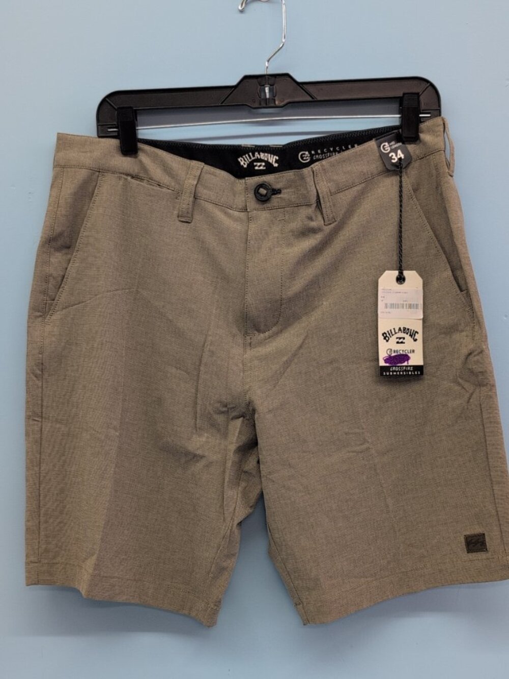 Billabong Crossfire Submersible 19" Men's Hybrid Shorts Size 34 Khaki